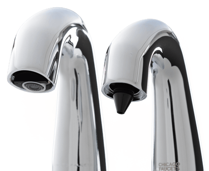 Chicago Faucets EQ® Series touchless smart faucet and soap dispenser