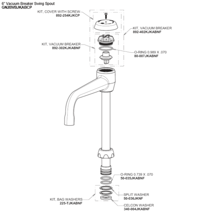 parts of a lab faucet